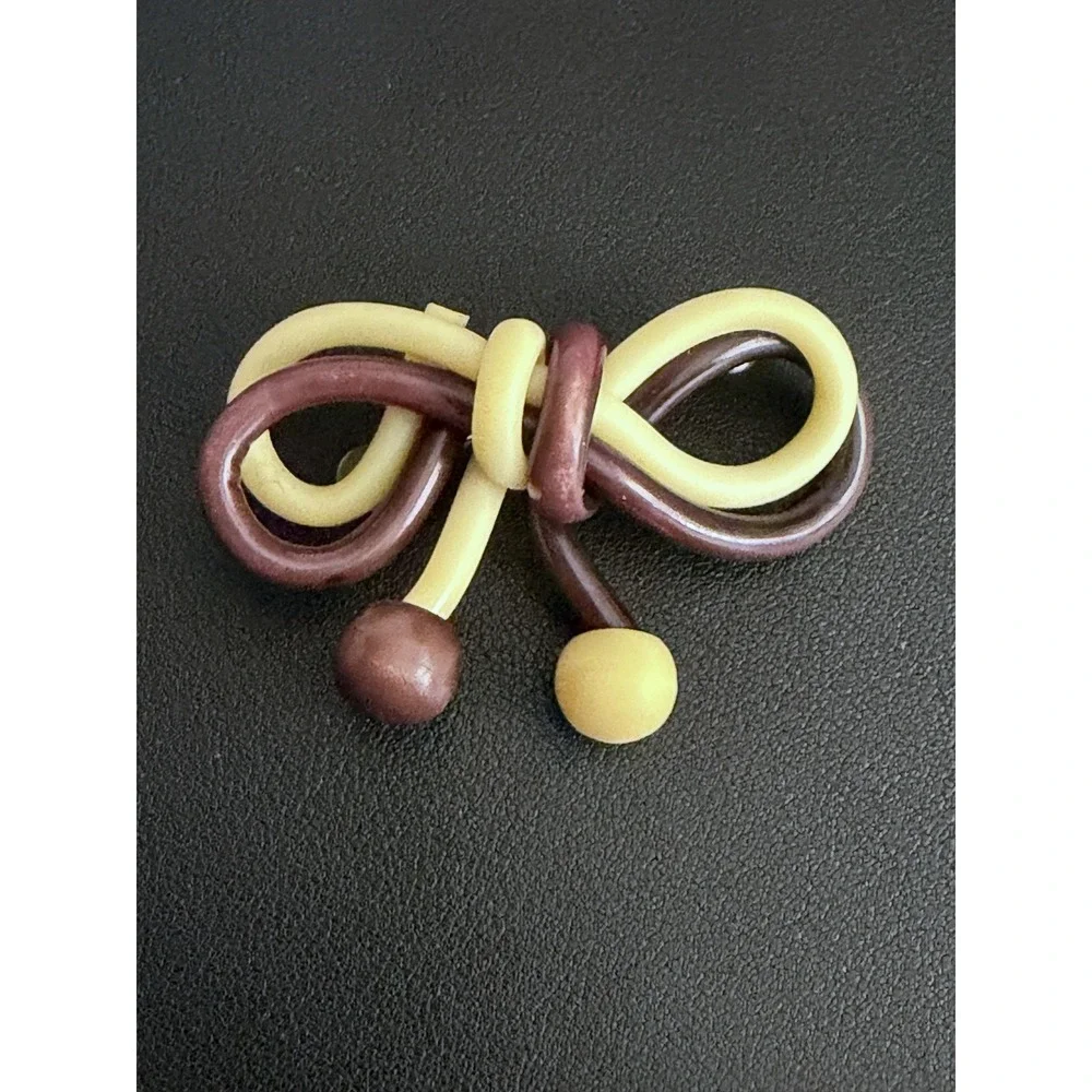 Vintage Bow Brooch Acrylic Pop Art